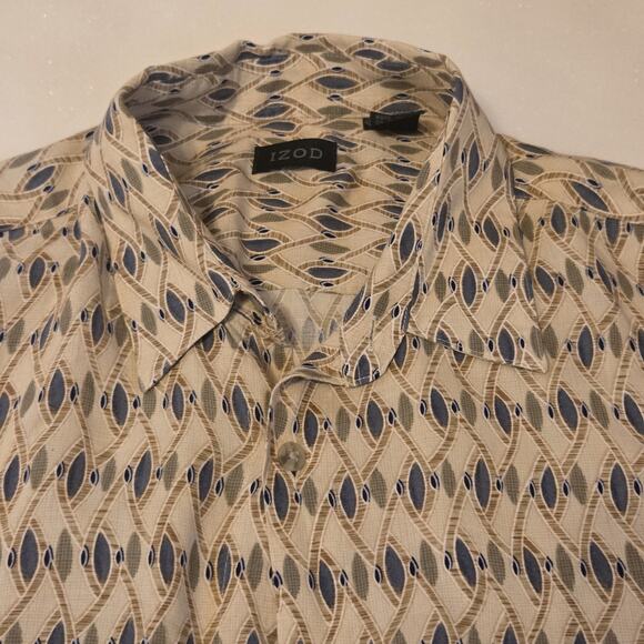 Men's XL Izod Rayon Lightweight Camp Shirt Abstract Graphic Print - Picture 4 of 6